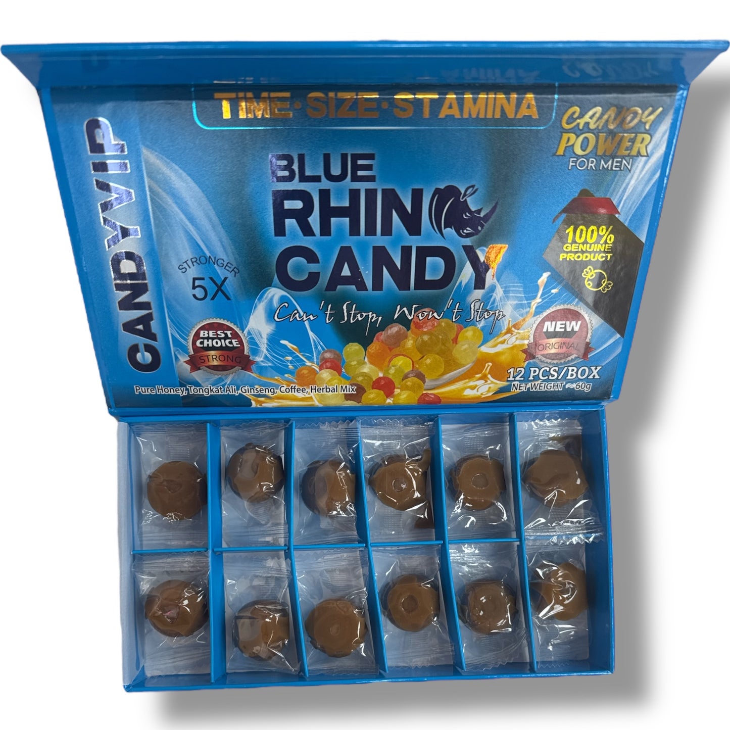 Blue Rhino Candy – Herbal 12 Pieces With Ginseng