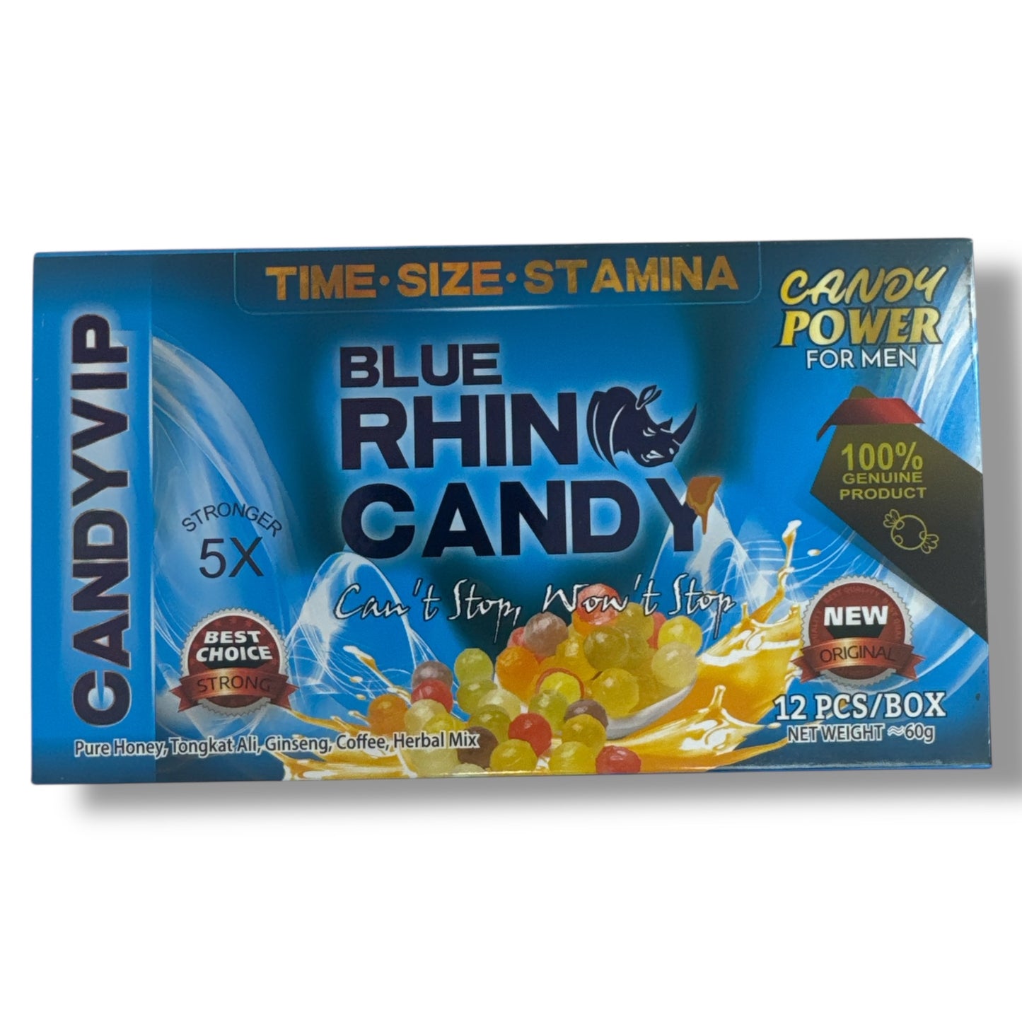 Blue Rhino Candy – Herbal 12 Pieces With Ginseng