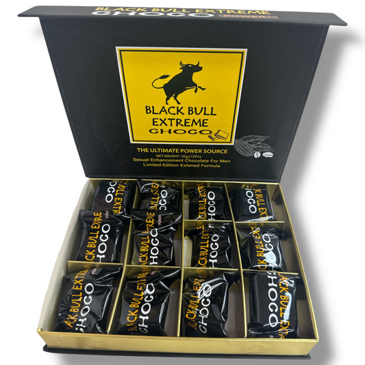 Black Bull Extreme Choco – Premium Herbal Chocolate for Men | 12 Pieces